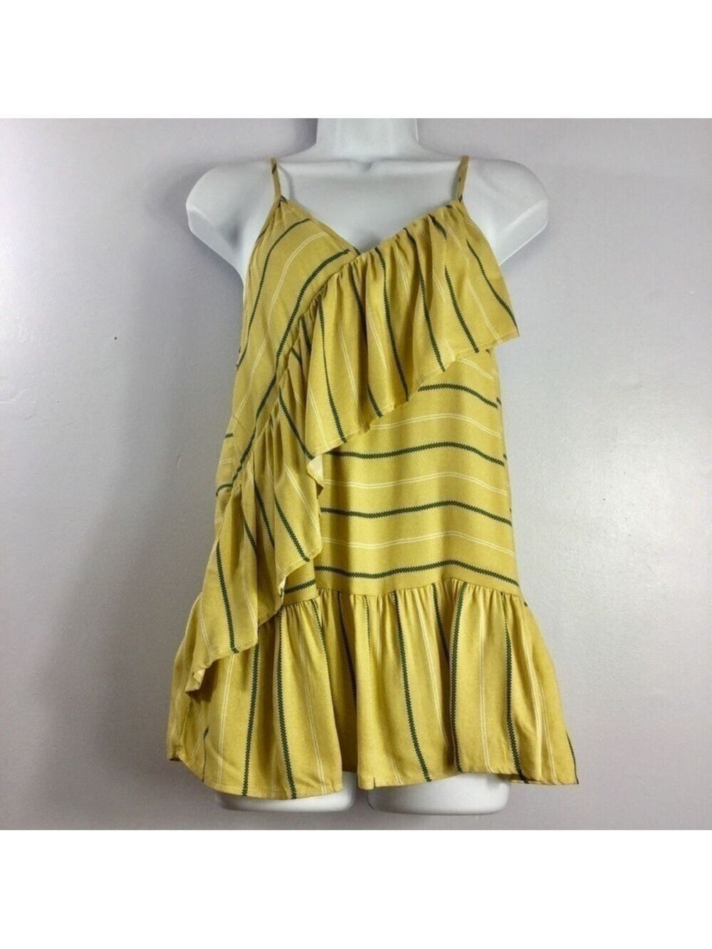 Twenty Second Spaghetti Strap Ruffled Front Top